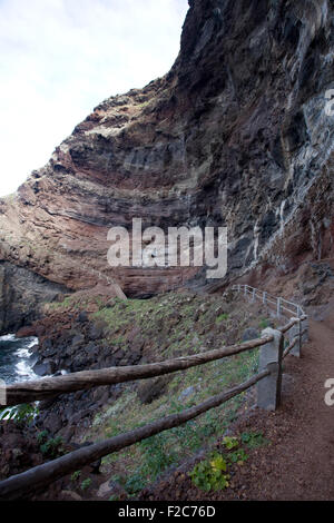 Modo per Playa de Nogales, Puntallana, La Palma Isole Canarie. Foto Stock