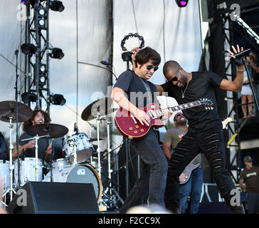 Arrington, Virginia, Stati Uniti d'America. Xiii Sep, 2015. TROMBONE SHORTY & ORLEANS AVENUE portare il jazz alla ''LOCKN'' INCASTRO FESTIVAL DI MUSICA al Oak Ridge Farm in ARRINGTON, in Virginia, il 12 settembre 2015.Foto ©jJeff Moore © Jeff Moore/ZUMA filo/Alamy Live News Foto Stock