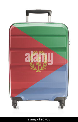 Valigia dipinta in bandiera nazionale series - Eritrea Foto Stock