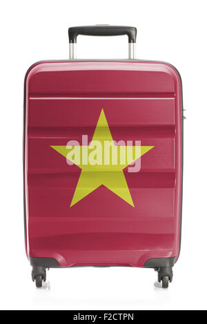 Valigia dipinta in bandiera nazionale series - Vietnam Foto Stock