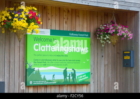 Clatteringshaws Visitor Center, Galloway Forest Park, Dumfries and Galloway, Scotland, Regno Unito Foto Stock