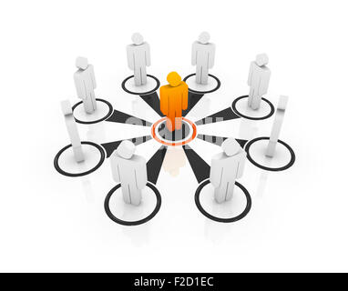 Il concetto di leadership , questo è un computer generato e rendering 3d'immagine. Foto Stock