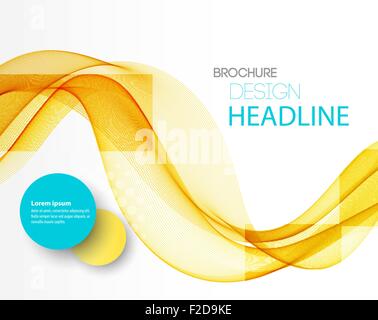 Abstract le linee curve dello sfondo. Brochure del modello di progettazione Illustrazione Vettoriale