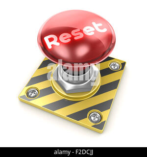 Il pulsante di Reset , questo è un computer generato e rendering 3d'immagine. Foto Stock