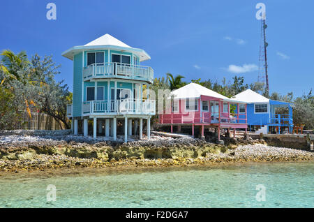 Staniel Cay yacht club. Exumas, Bahamas Foto Stock