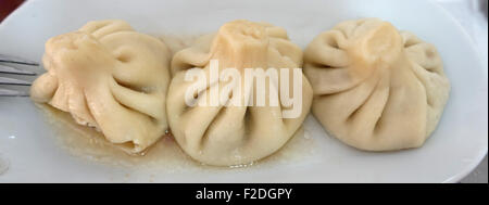 Gnocchi georgiano Khinkali Foto Stock