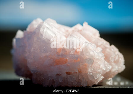 I cristalli di sale in vendita lungo la strada di Sossusvlei in Namibia, Africa Foto Stock