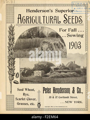 Henderson la superior le sementi agricole per caduta la semina 1903 Foto Stock