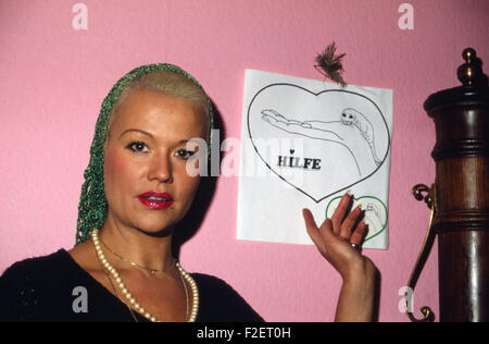 Deutsche Schauspielerin Heidi Stroh, Deutschland 1980er Jahre. Attrice tedesca Heidi Stroh, Germania degli anni ottanta. 24x36diam179 Foto Stock