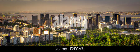 Vista aerea degli edifici al Waterfront, Rio de Janeiro, Brasile Foto Stock