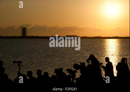 Lancio della NASA Shuttle Endeavour STS-134, il Centro Spaziale Kennedy il 16 maggio 2011. Foto Stock