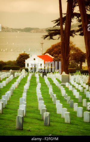 Il San Francisco nazionale cimitero militare, a San Francisco, CA, Stati Uniti d'America. Foto Stock