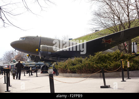 Soviet vecchio aereo da combattimento, Museo della Grande Guerra Patriottica - Kiev, Ucraina Foto Stock