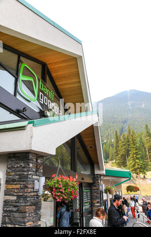 Il cavo auto o stazione di gondole alla Montagna di Zolfo Banff Alberta Canada Foto Stock