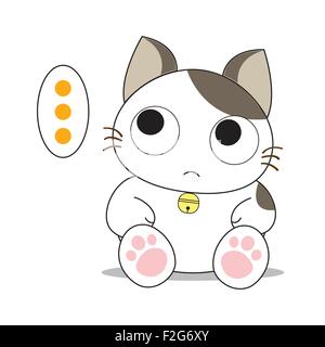 Cute cat carattere Illustrazione Vettoriale