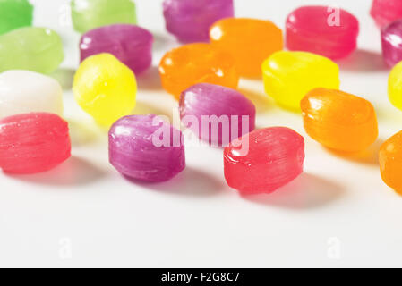 Aromatizzate alla frutta hard candy scende Foto Stock