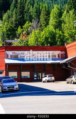 La Wallace Printing Company nella storica città di Wallace e impostare in Silver Valley distretto minerario di Idaho Foto Stock