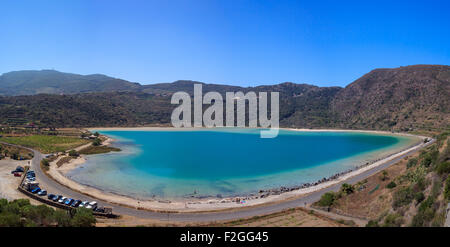 Vista del lago di Venere a Pantelleria, Sicilia Foto Stock