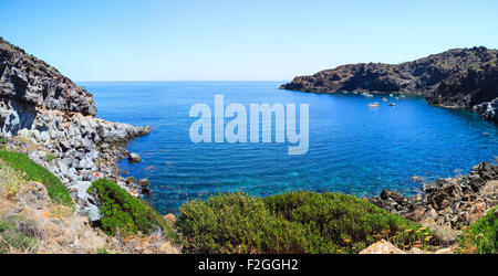 Vista della costa di Isola di Pantelleria, Sicilia Foto Stock