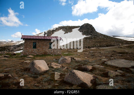 Del marinaio rifugio è un rifugio alpino e memorial situato nel Kosciuszko National Park New South Wales, Australia. Foto Stock