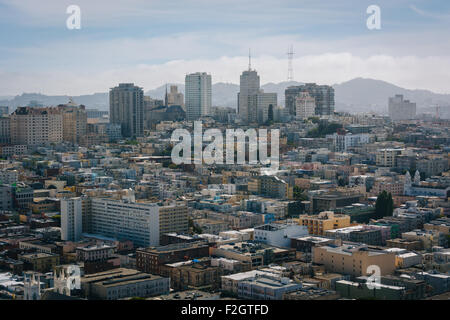 Vista dalla Coit Tower a San Francisco, California. Foto Stock