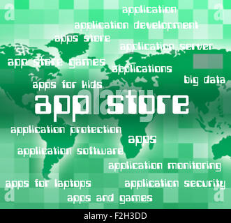 App Store programmi significato Shop e Word Foto Stock