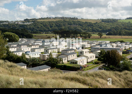 Il sito di Presthaven Sands caravan park a Gronant in Flintshire, vicino a Prestatyn in Denbighshire. Foto Stock