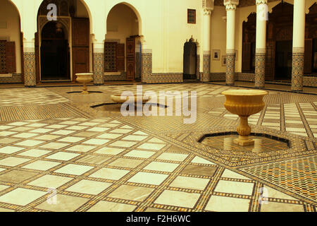 Cortile interno del Museo di Marrakesh, Marrakech, Marocco Foto Stock