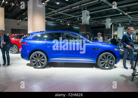 Frankfurt International Motor Show (IAA) 2015. Jaguar F-ritmo - premiere mondiale. Foto Stock