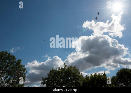 Duxford, UK. 19 Settembre, 2015. Duxford La Battaglia di Bretagna anniversario Air Show 2015 Sabato Credito: Jason Marsh/Alamy Live News Foto Stock