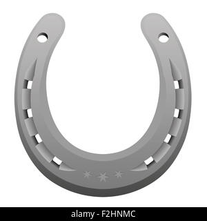 Il ferro di cavallo. Tridimensionale di illustrazione su sfondo bianco. Foto Stock