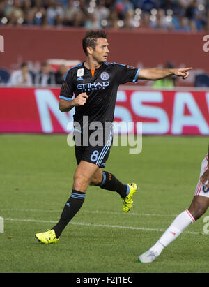 New York, NY, STATI UNITI D'AMERICA. Xix Sep, 2015. NYCFCs' Frank Lampard nel primo semestre, NYCFC vs. San Jose terremoti, lo Yankee Stadium, sabato 7 settembre 19, 2015. Credito: Bryan Smith/ZUMA filo/Alamy Live News Foto Stock