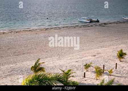 La spiaggia di Puerto Morelos, Messico. Foto Stock