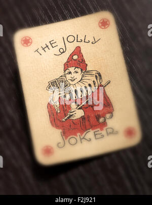 Vintage Joker carta da gioco Foto Stock