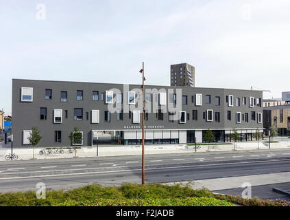 Nuovo dell'Università di Aalborg edificio mediante Limfjorden a Aalborg in Danimarca Foto Stock