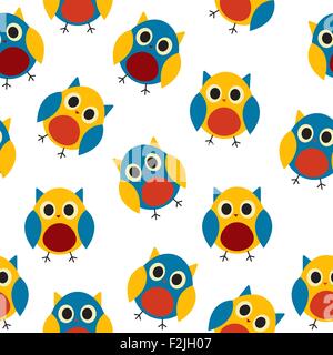 Owl Seamless sfondo Pattern illustrazione vettoriale Illustrazione Vettoriale