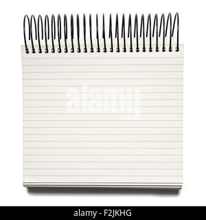 Svuotare notepad isolati su sfondo bianco Foto Stock