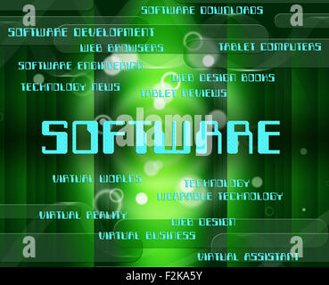 Software Word significato applicazione tecnologica e il computer Foto Stock