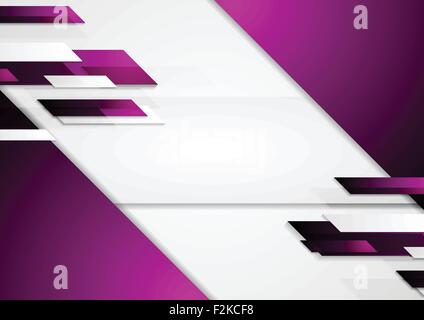 Contrasto astratta geometrica sfondo violetto. Vector tech design Illustrazione Vettoriale