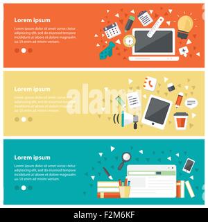 Design piatto concetti per l educazione on line,corsi di formazione online, corsi di formazione del personale o di riqualificazione professionale, specializzazione, università, tutor Illustrazione Vettoriale