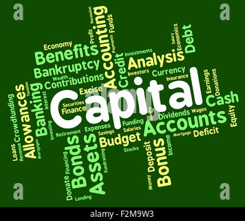 Capitale significato di parola attività parole e Prospero Foto Stock