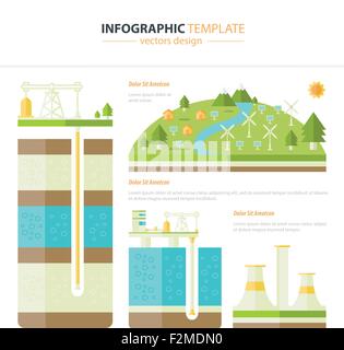 Infografico di energia Illustrazione Vettoriale