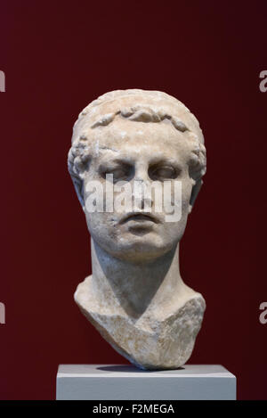 Berlino. Germania. Ritratto del re Antioco IV Epiphanes di Siria, circa 175 BC. Altes Museum di Berlino, Germania. Foto Stock