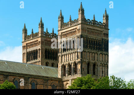 La Cattedrale di Durham dal palazzo verde. Durham, Inghilterra, Regno Unito. Foto Stock