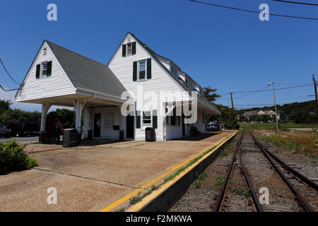 Stazione ferroviaria Montauk Long Island New York Foto Stock