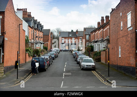 Farquhar Road in Moseley che viene presentato nel tratto urbano di 'luoghi migliori per vivere' Birmingham, Regno Unito Foto Stock