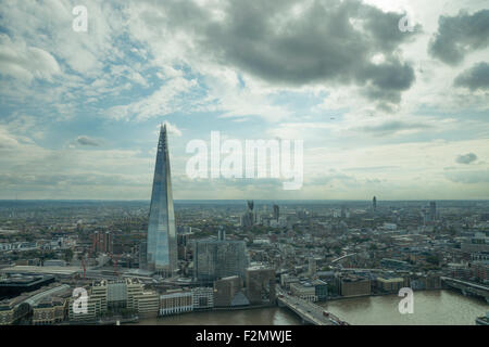 Una vista di Shard, Londra. Una vista di Londra, una vista di Londra Southbank, Skygarden, Sky Garden, 20 Fenchurch Street view Foto Stock