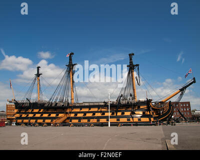 HMS Victory Portsmouth Historic Dockyard Inghilterra Hampshire REGNO UNITO Foto Stock