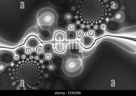 Configurazione astratta con creative curvo modello simmetrico. Foto Stock