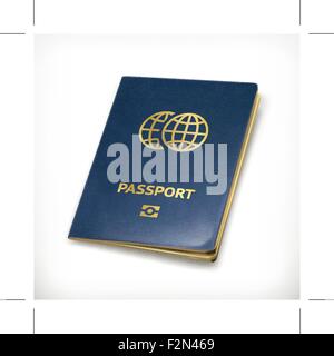 Passaporto, icona del vettore Illustrazione Vettoriale